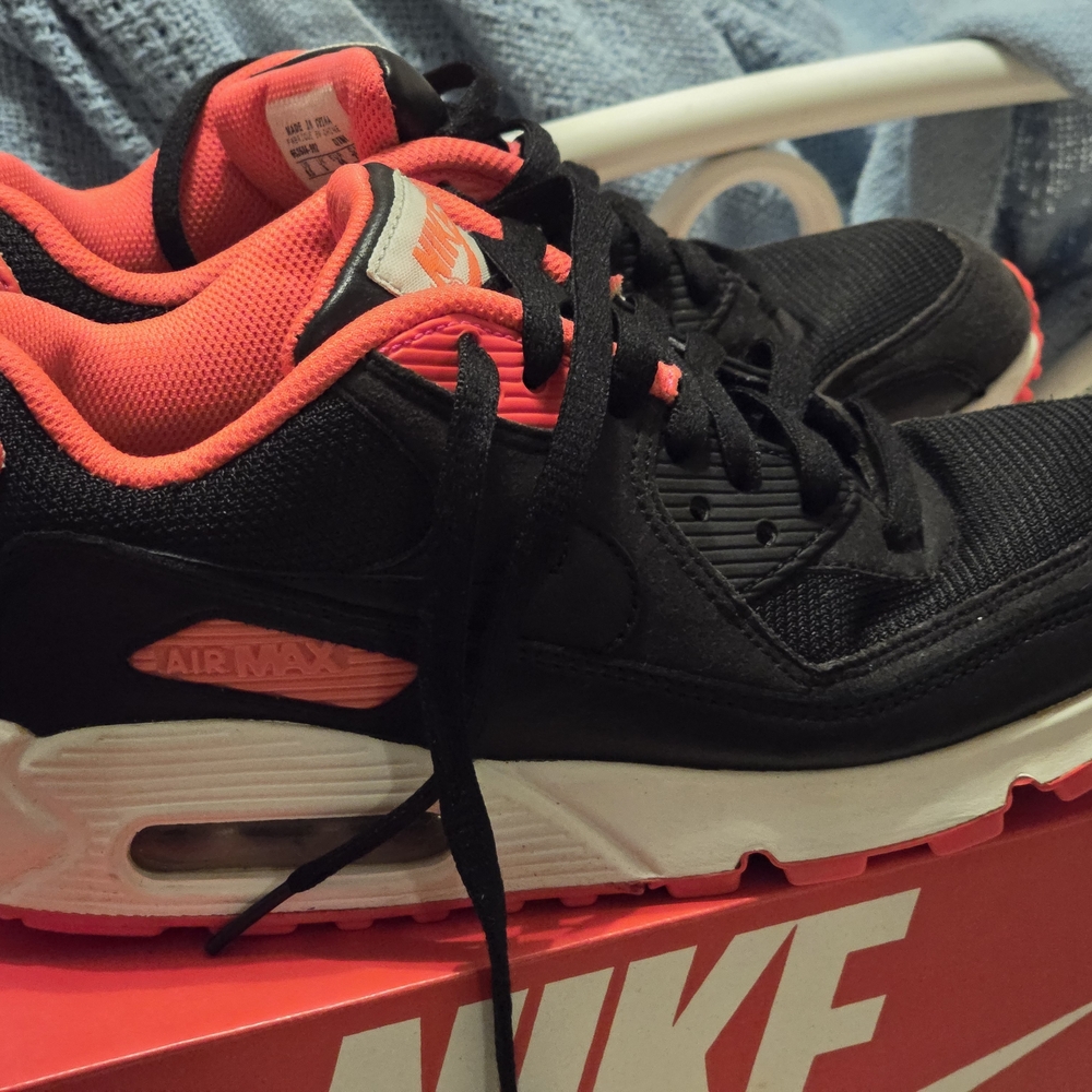 Nike Air Max Black and Orangish Sneakers